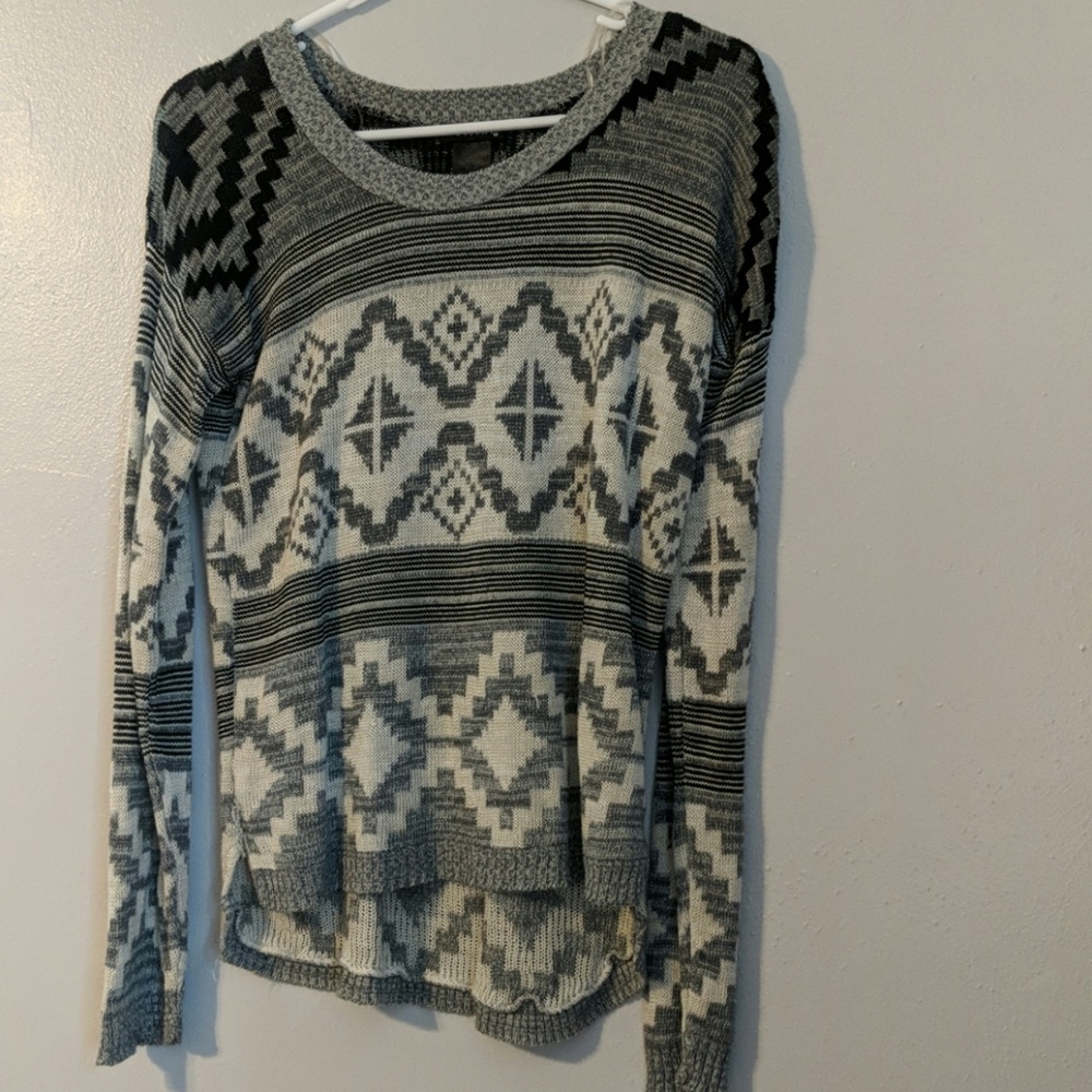 Quilted long sleeve tee